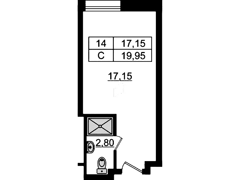Квартира студия 20.16 м², 9/9 эт., Апарт-отель «Апарт отель Well»